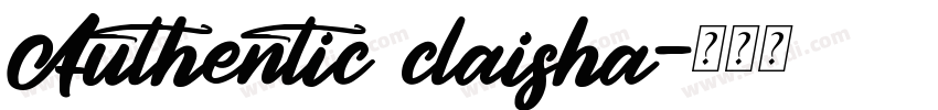 Authentic claisha字体转换